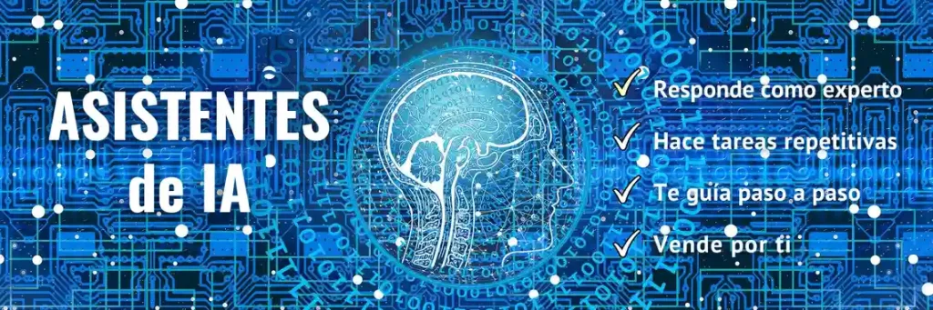 Representación grafica de lo que hace un Asistente de inteligencia artificial. 
