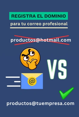 banner de acceso a la página de la carta de ventas para registrar un dominio para correo profesional.